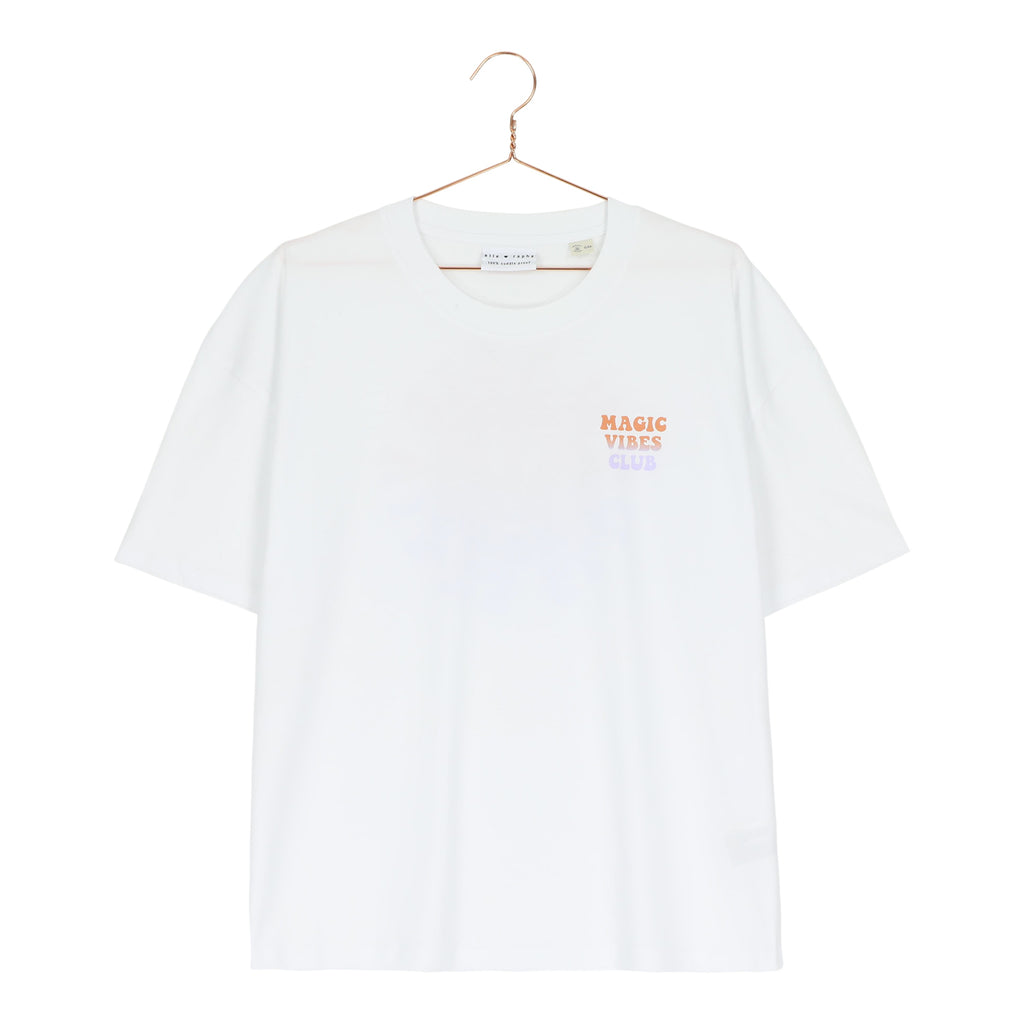 white MAGIC VIBES CLUB loose fit