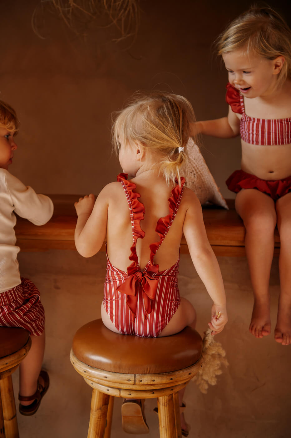 RIAD RED girls bathing suit