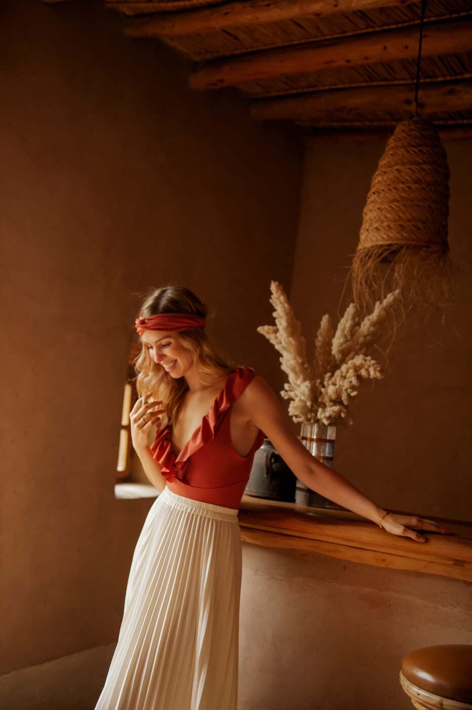 RIAD RED hair ribbon