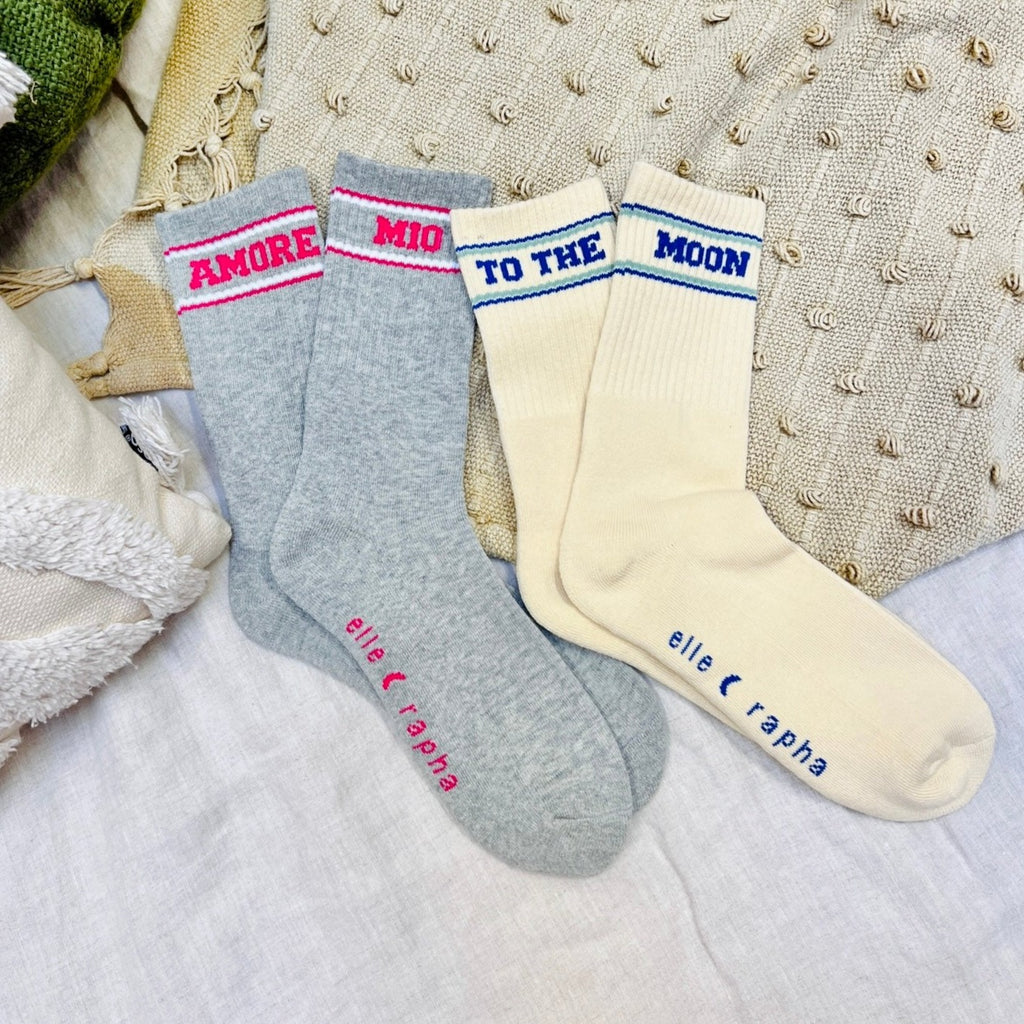 TO THE MOON socks