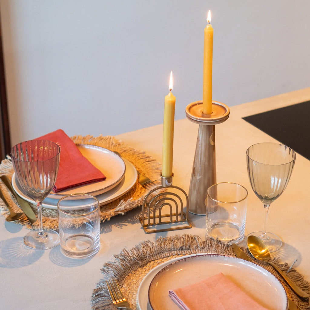 golden RAINBOW CANDLE HOLDER