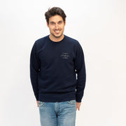 Midnight blue magic papa vibes sweatshirt with embroidered text for dads