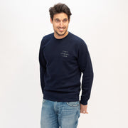 Midnight blue plus magic papa vibes sweatshirt with embroidered text for dads