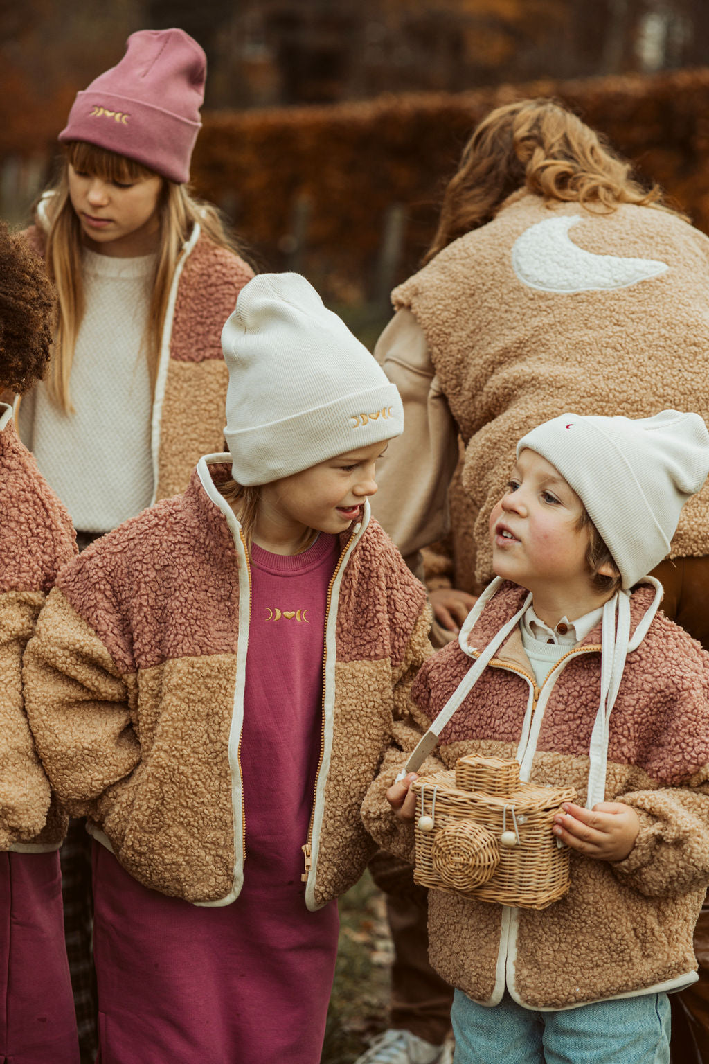 little teddy MOON JACKET cranberry