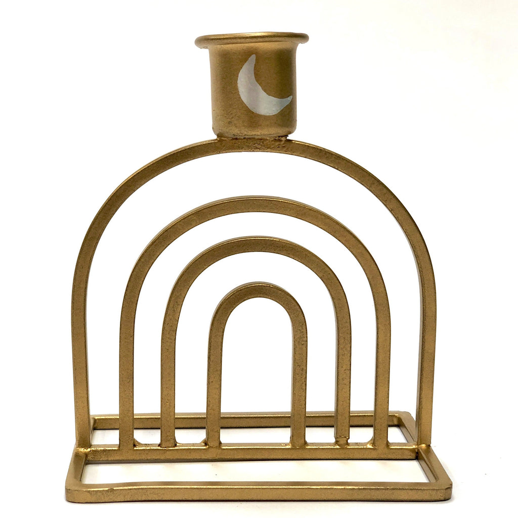 golden RAINBOW CANDLE HOLDER