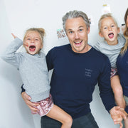 blue magic papa vibes sweatshirt with embroidered text for dads 