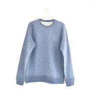 ocean blue magic papa vibes sweatshirt with embroidered text for dads 